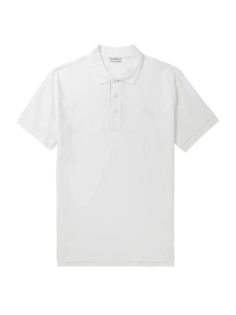 Burberry EKD Logo-Embroidered Cotton-Piqué Polo Shirt - Men