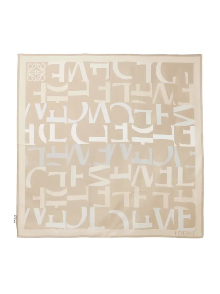 Loewe Printed Silk-twill Scarf
