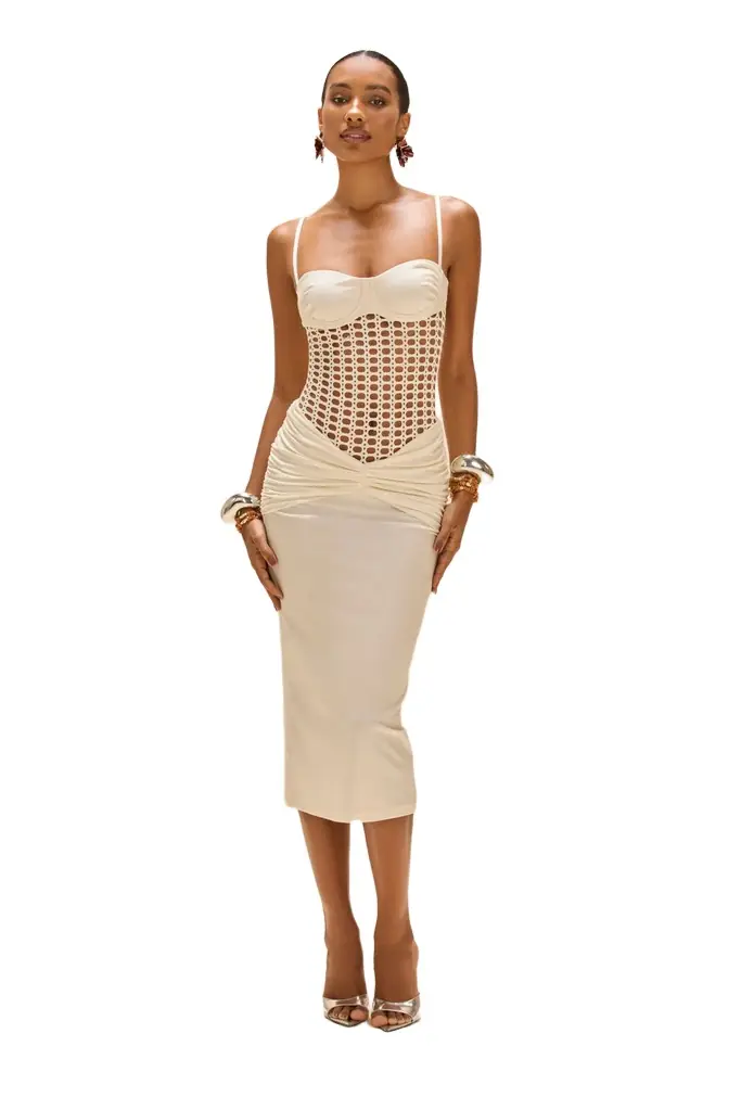 PatBo SELENE MESH UNDERWIRE BEACH DRESS