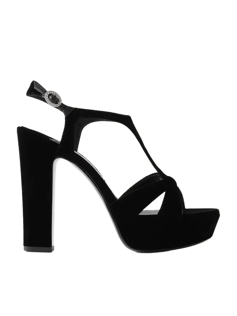 Jimmy Choo Kesia 120 Crystal-embellished Velvet Platform Sandals
