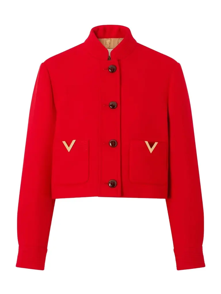 Valentino Garavani Embellished Wool And Silk-blend Drill Jacket