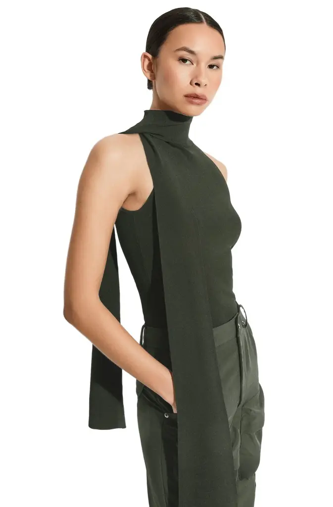 LAPOINTE Matte Viscose Halterneck Top