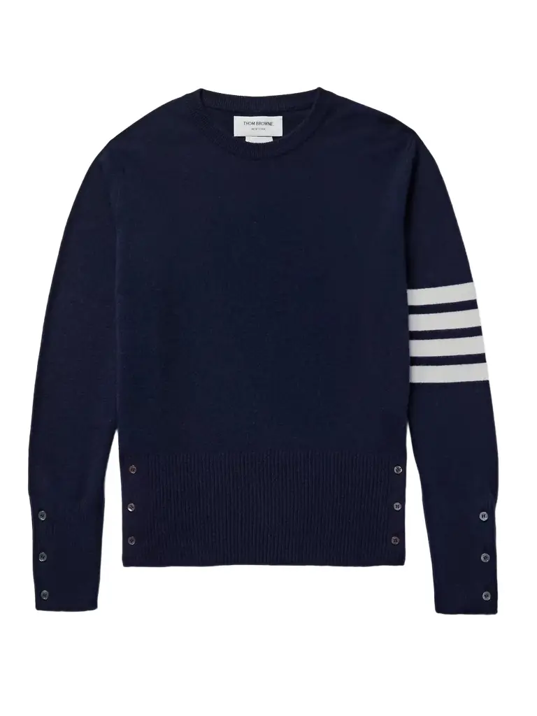 Thom Browne Slim-Fit Striped Cashmere Sweater - Men