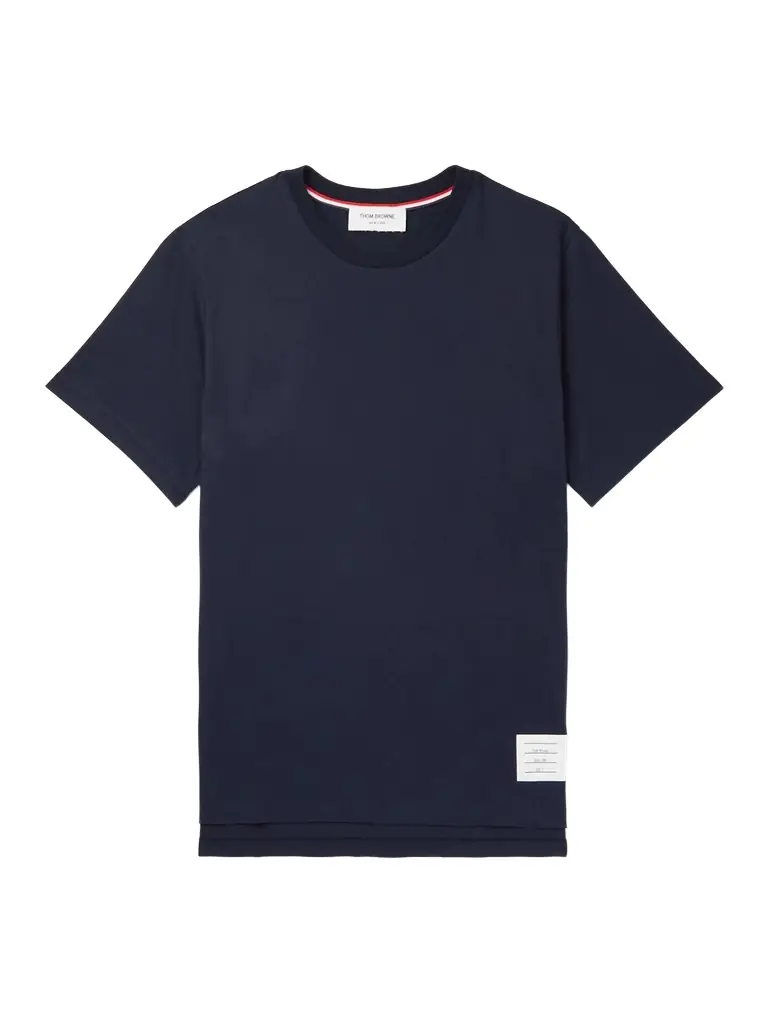 Thom Browne Logo-Appliquéd Cotton-Jersey T-Shirt - Men