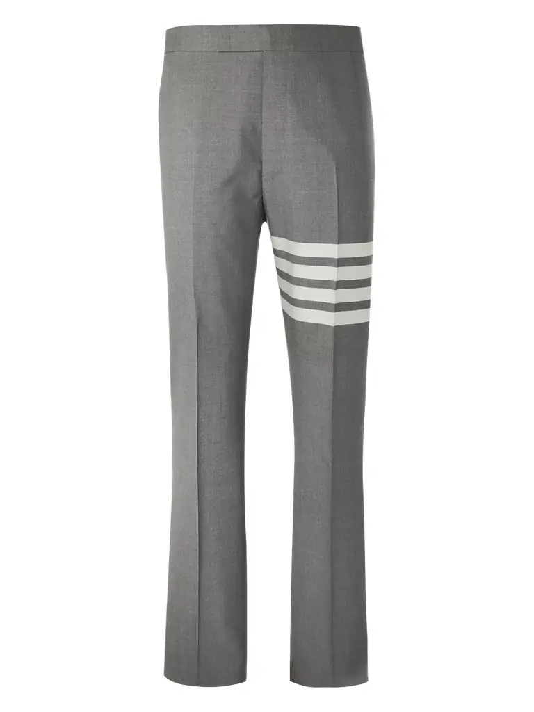 Thom Browne Grey Slim-Fit Tapered Striped Wool Suit Trousers - Men