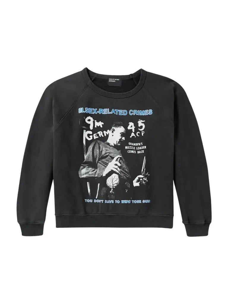 Enfants Riches Déprimés Crimes Cropped Printed Cotton-Jersey Sweatshirt - Men