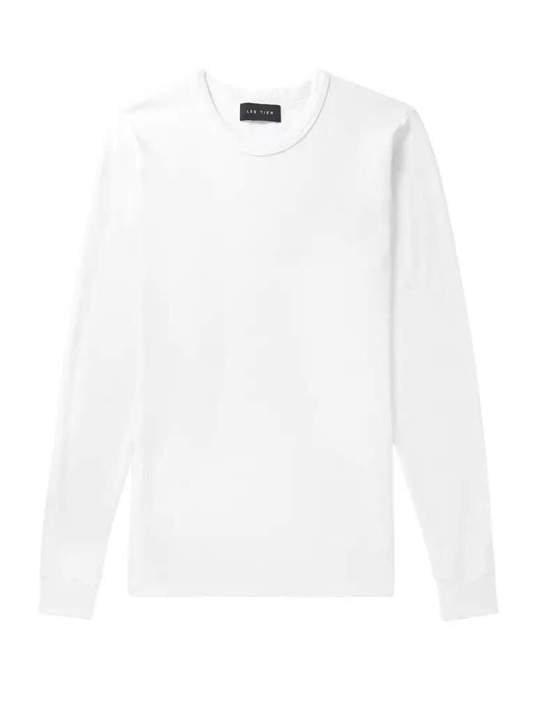 Les Tien Thermal Slim-Fit Cotton-Blend Piqué T-Shirt - Men