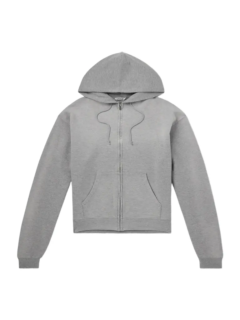 Auralee Product Dyed Pima Cotton Zip-Up Hoodie - Men