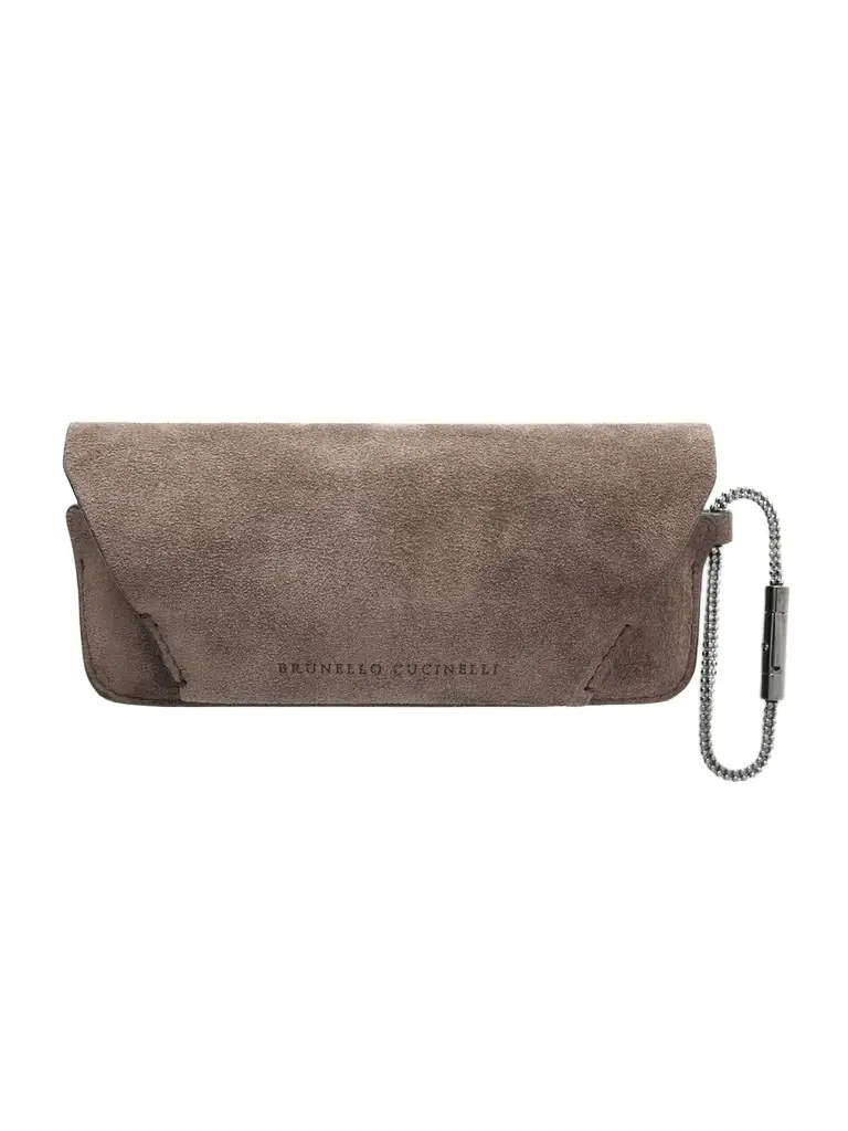 Brunello Cucinelli Suede Glasses Case