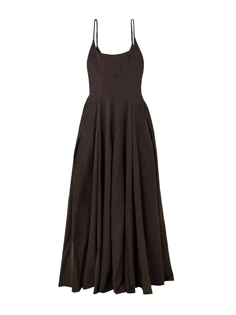 Staud Joy Cotton-blend Faille Maxi Dress