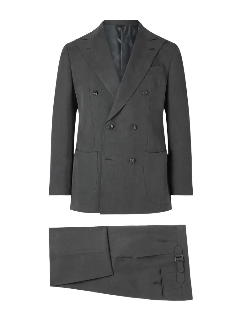 Thom Sweeney Double-Breasted Linen Suit - Men
