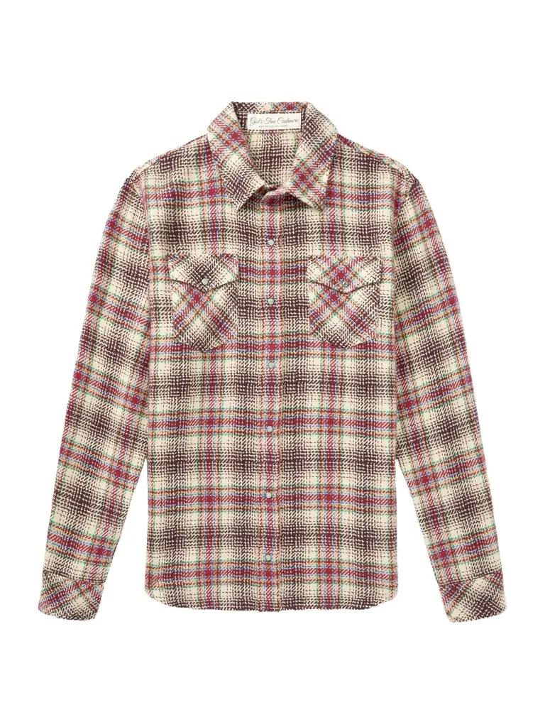God's True Cashmere Checked Cashmere Shirt - Men