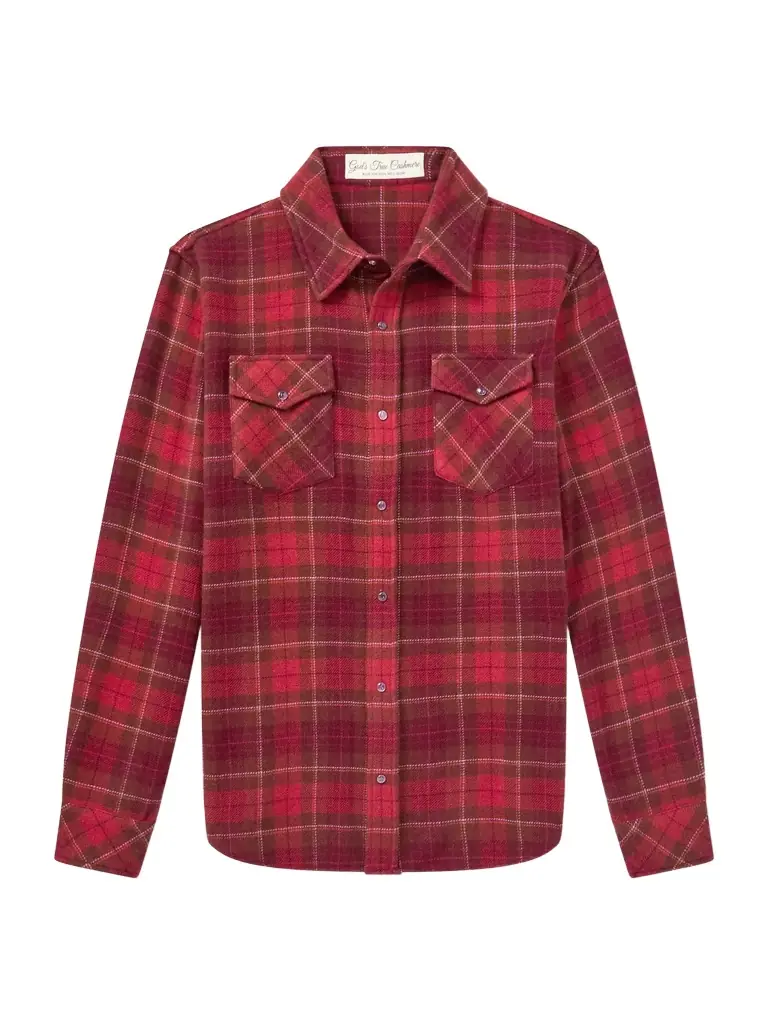 God's True Cashmere Love Checked Cashmere Shirt - Men