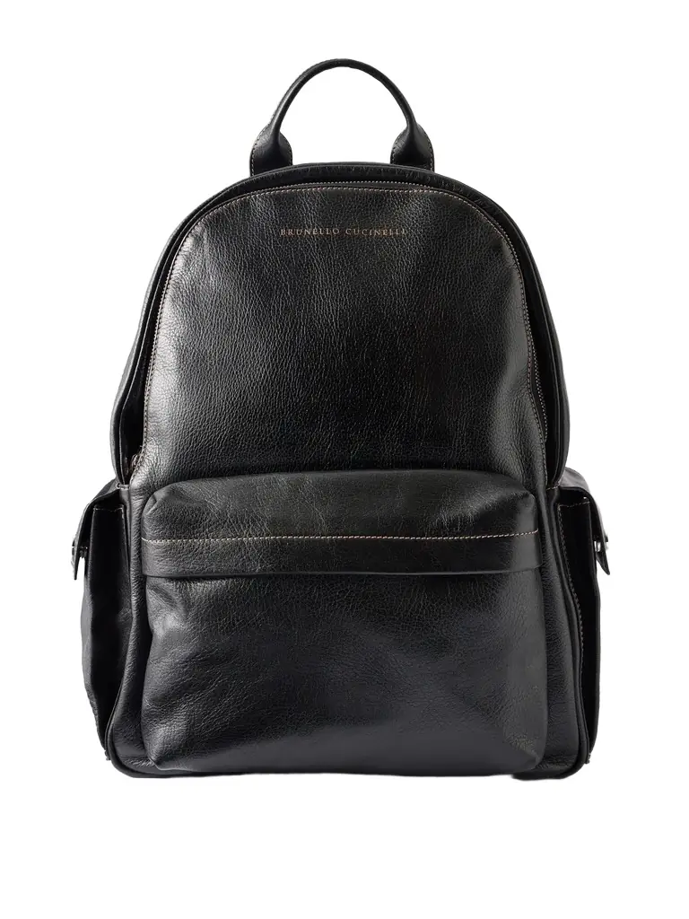 Brunello Cucinelli Full-Grain Leather Backpack - Men