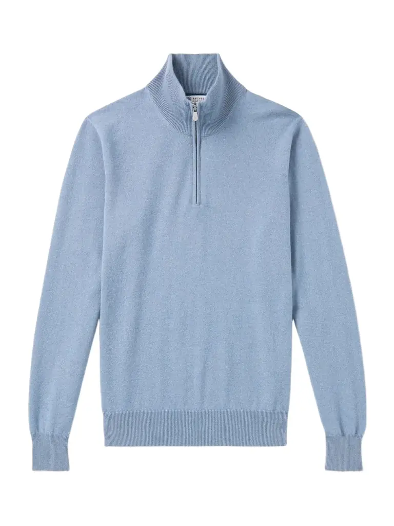 Brunello Cucinelli Cashmere Half-Zip Sweater - Men