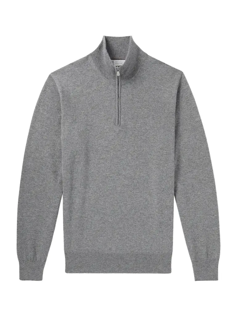 Brunello Cucinelli Cashmere Half-Zip Sweater - Men