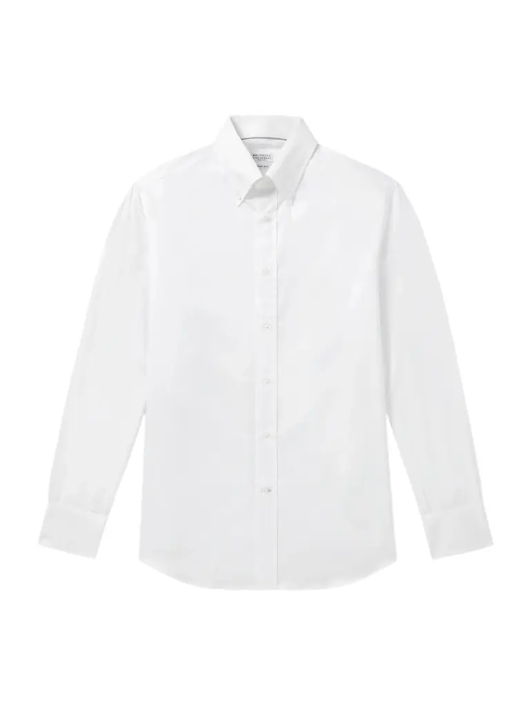 Brunello Cucinelli Button-Down Collar Cotton Shirt - Men