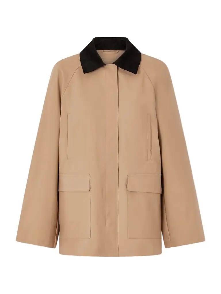 TOTEME Summer Country Corduroy-trimmed Coated-canvas Jacket