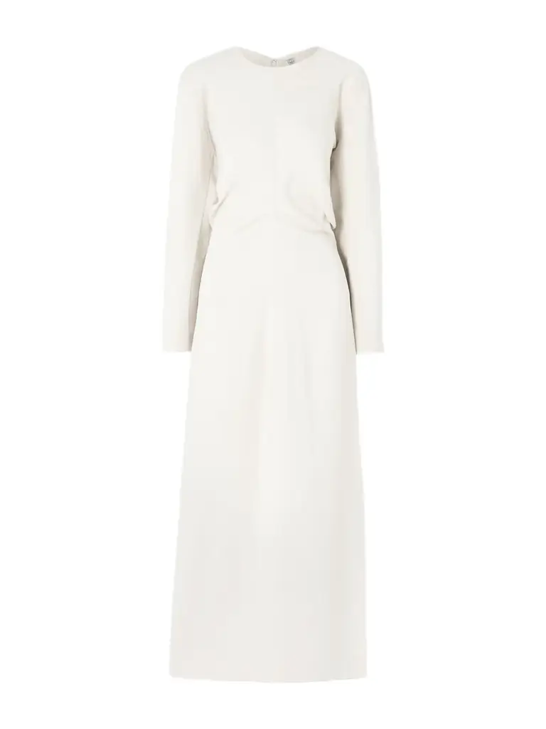 TOTEME Garderob Gathered Crepe Maxi Dress