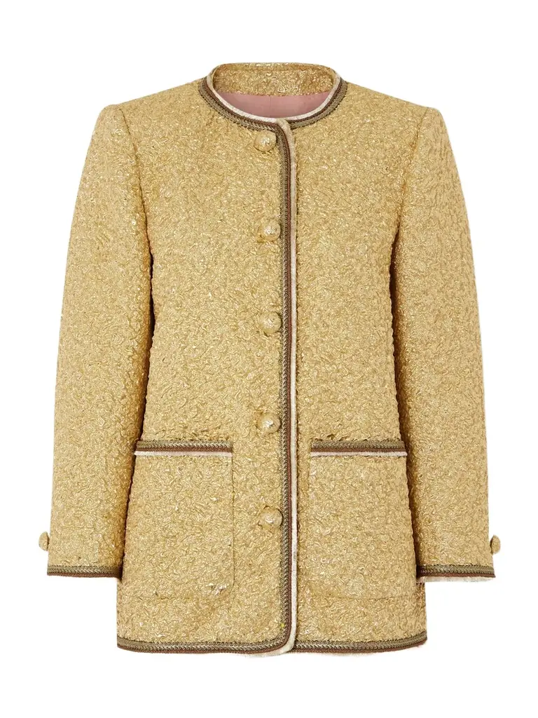 Valentino Garavani Metallic Cloqué-jacquard Jacket