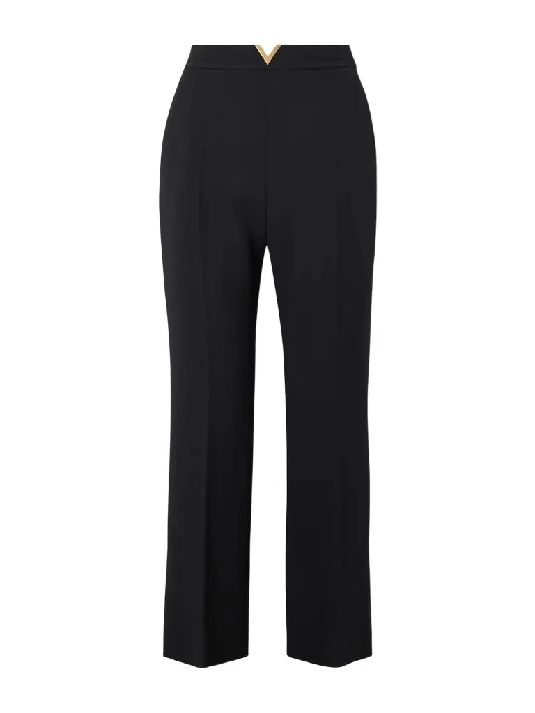 Valentino Garavani Embellished Wool Straight-leg Pants