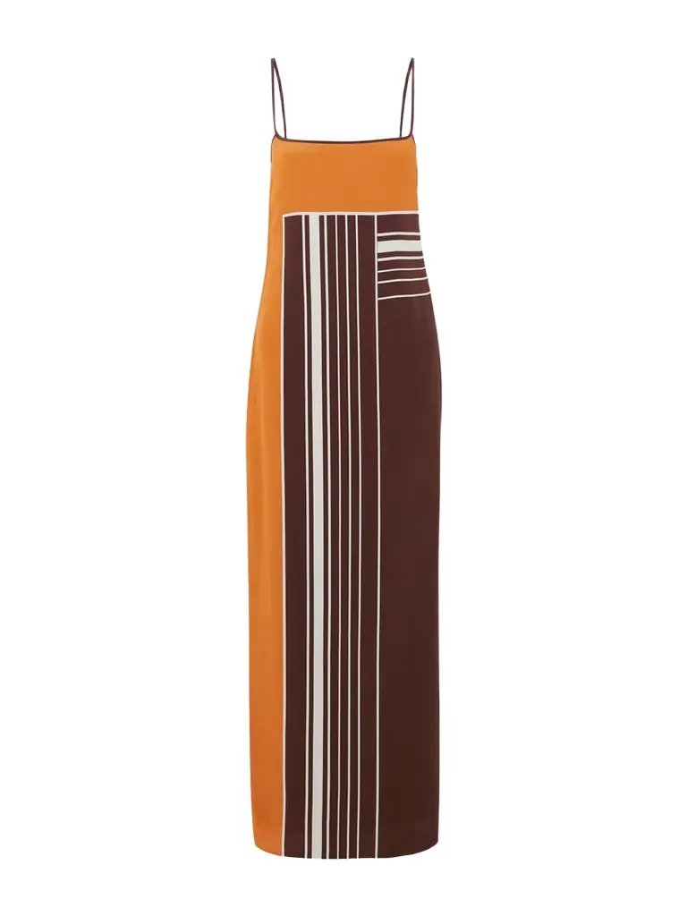 SIR. Destino Striped Silk-crepe Maxi Dress