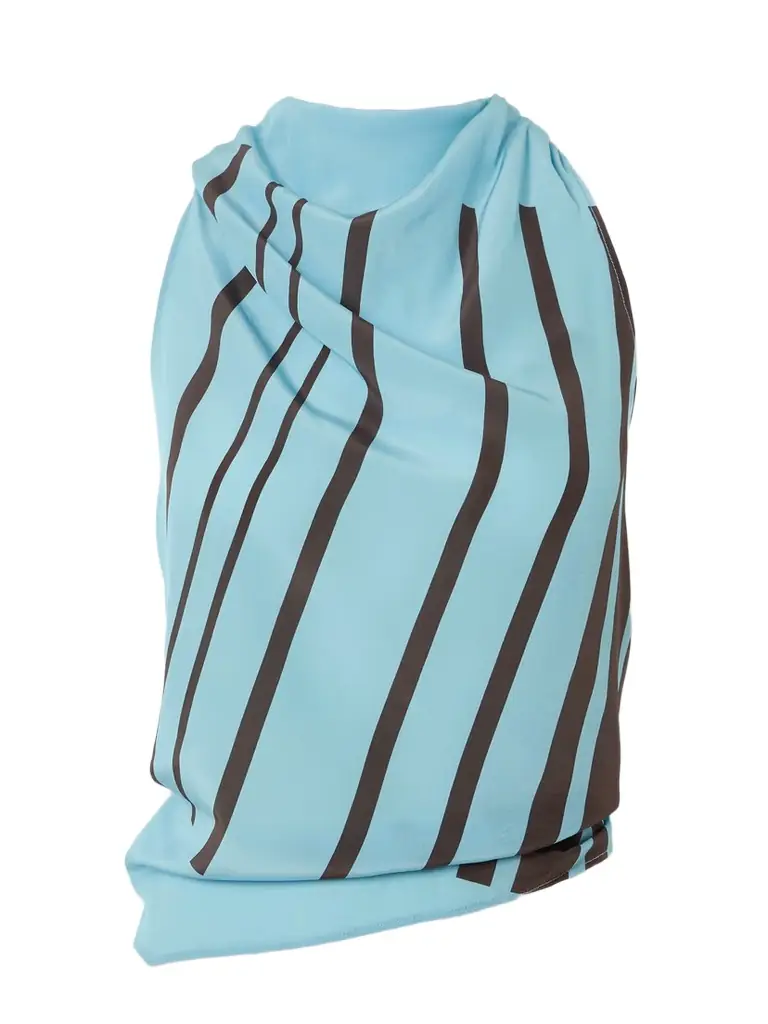 SIR. Rioja Embellished Striped Silk-crepe Halterneck Top