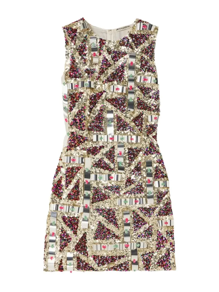 JW Anderson Embellished Sequinned Tulle Mini Dress