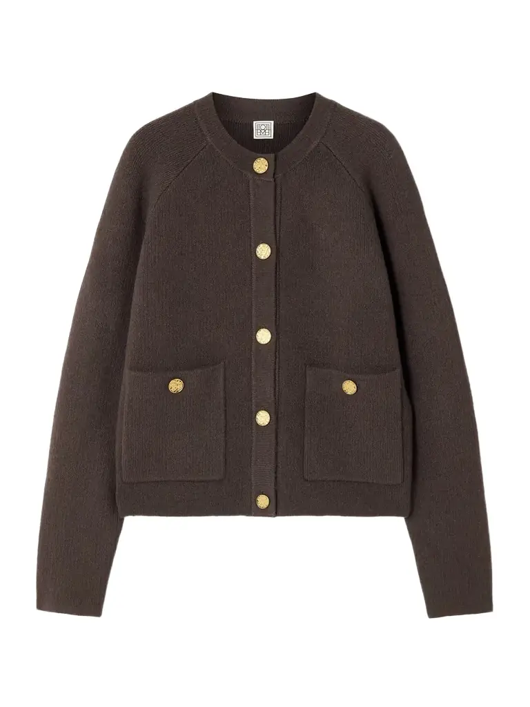 TOTEME Ribbed Wool-blend Cardigan