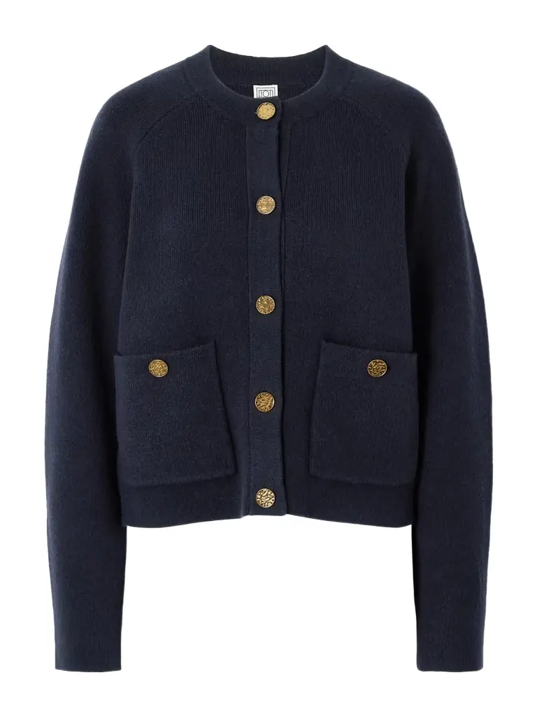 TOTEME Ribbed Wool-blend Cardigan