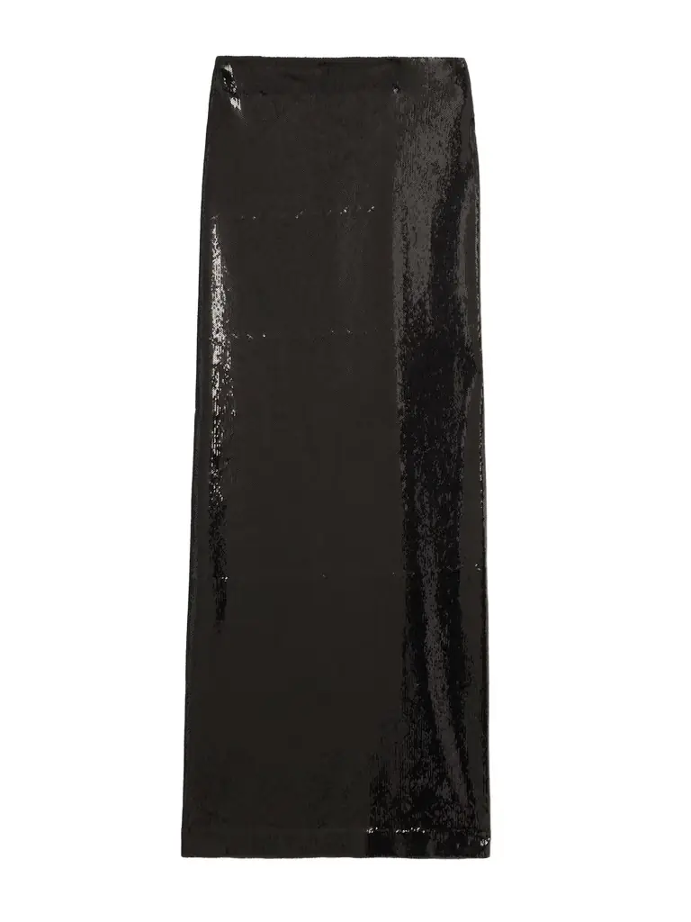 TOTEME Sequined Satin Maxi Skirt