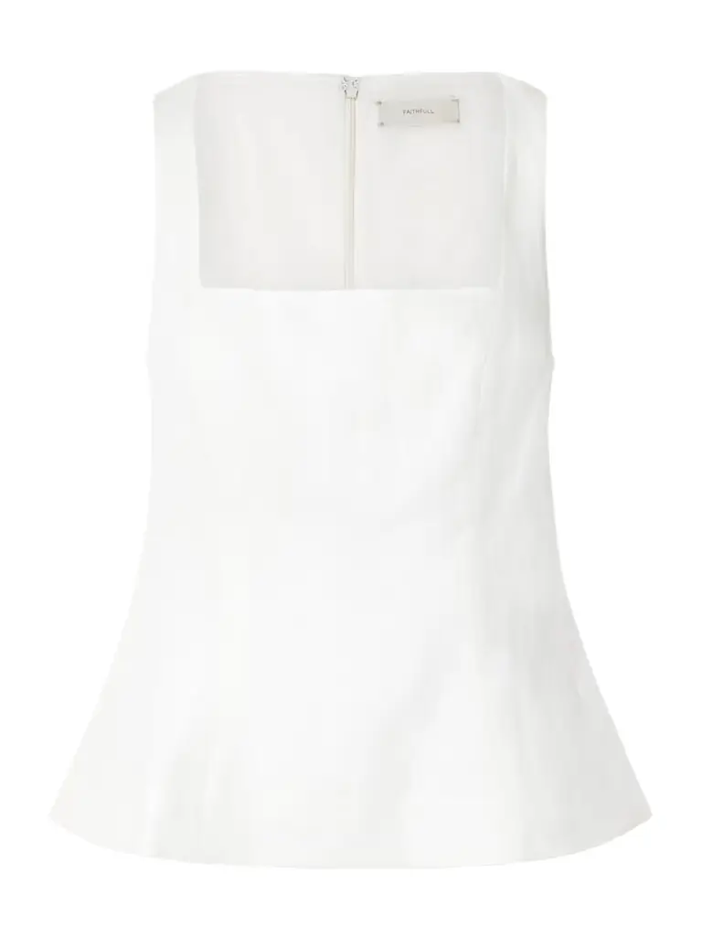 Faithfull Mina Linen Peplum Top