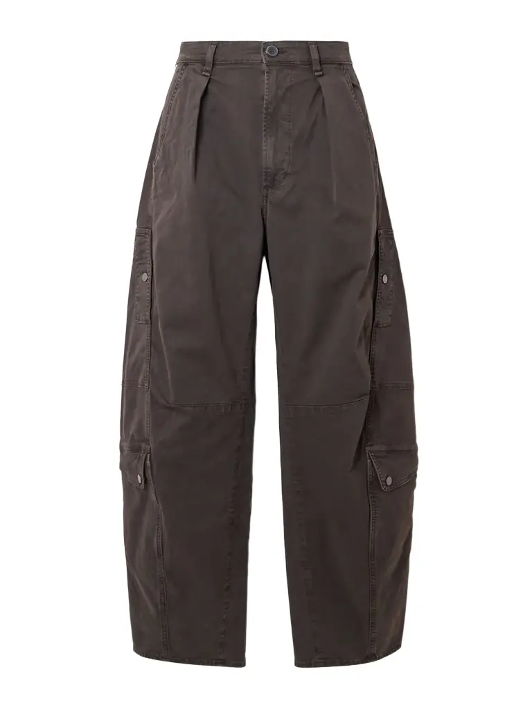 Citizens of Humanity Flight Pleated Organic Cotton-blend Twill Tapered Pants