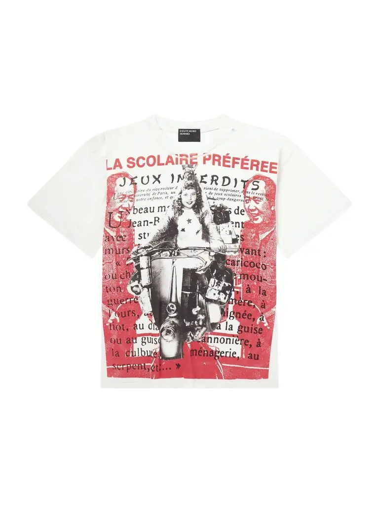 Enfants Riches Déprimés a Scolaire Préféree Printed Distressed Cotton-Jersey T-Shirt - Men - Men's Clothing