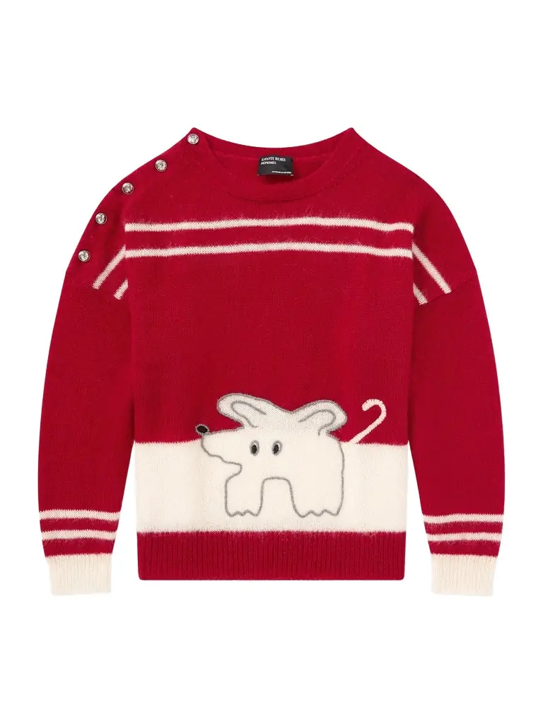 Enfants Riches Déprimés Rat Embroidered Striped Mohair and Silk-Blend Sweater - Men