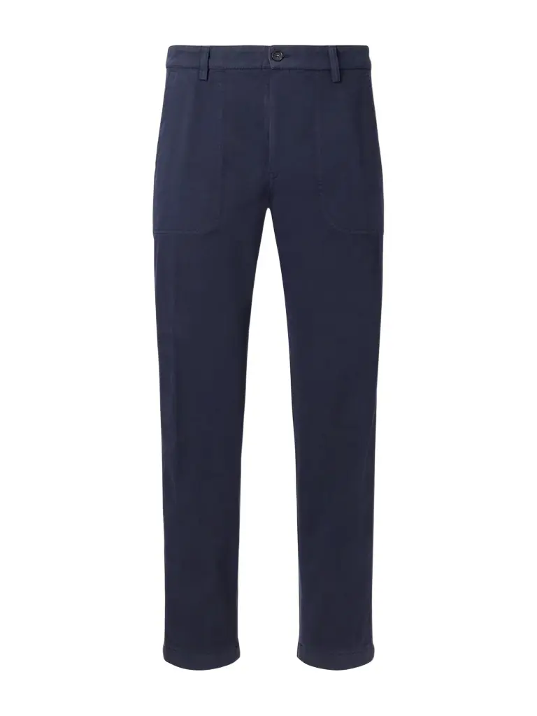 Canali Straight-Leg Cotton-Blend Twill Trousers - Men