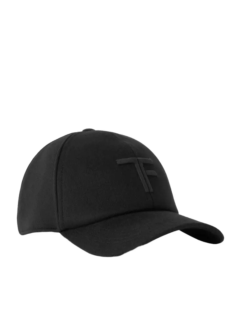 Tom Ford Logo-Embroidered Leather-Trimmed Cashmere Baseball Cap - Men