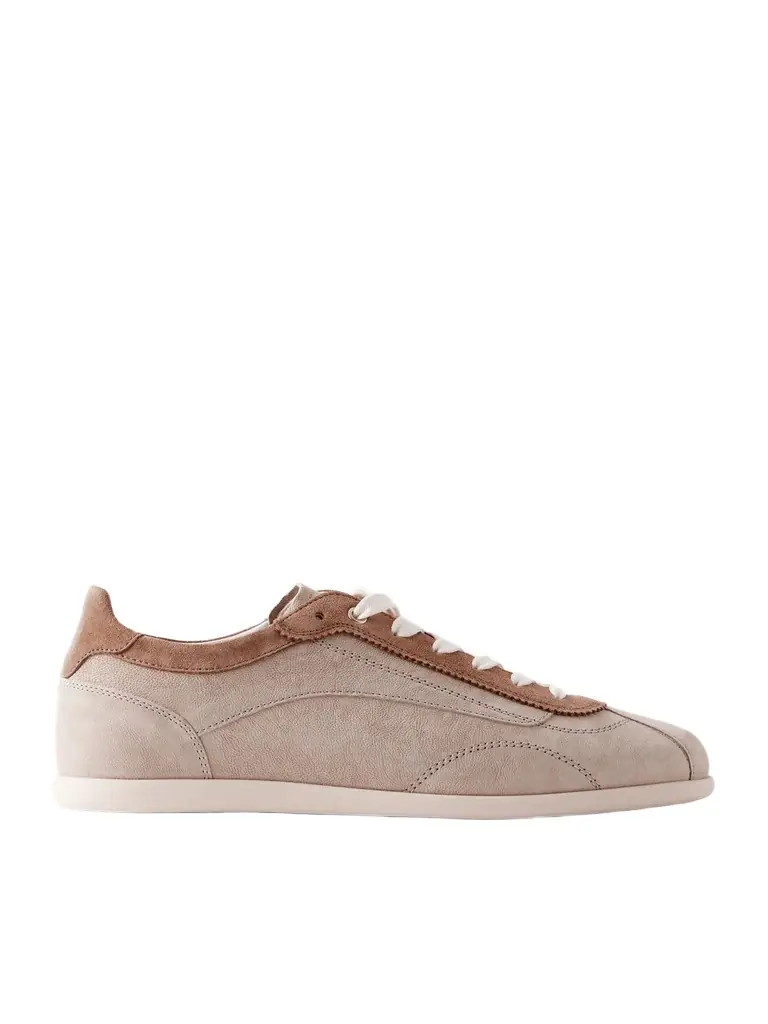 Brunello Cucinelli Suede-Trimmed Leather Sneakers - Men