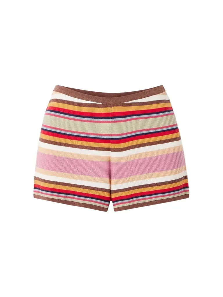 Faithfull Playa Striped Knitted Shorts