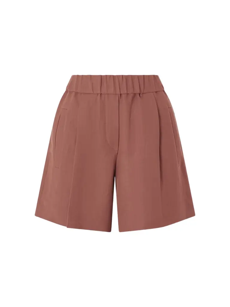 Brunello Cucinelli Pleated Twill Straight-leg Shorts