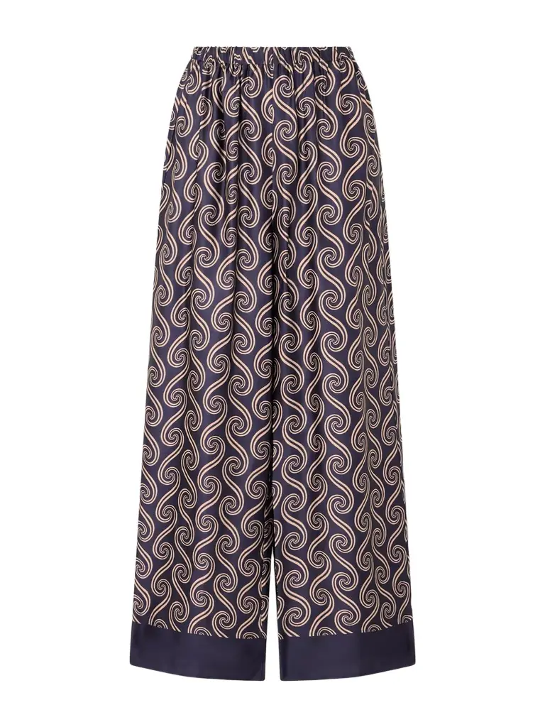 Faithfull Jensen Printed Satin Wide-leg Pants