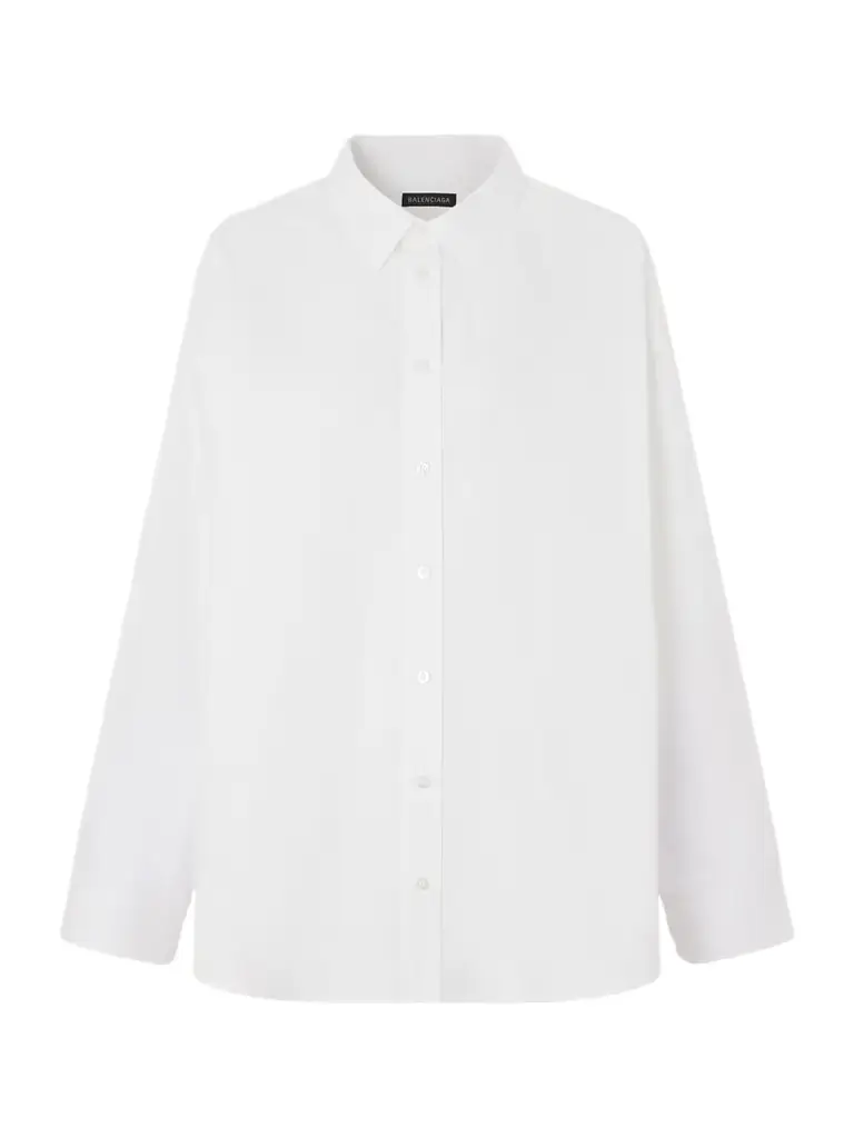 Balenciaga Lace-up Cotton-poplin Shirt