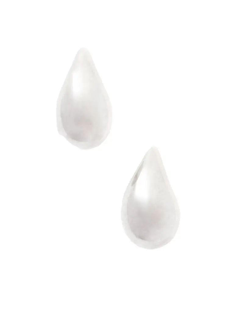 Bottega Veneta Small Drop Silver Earrings