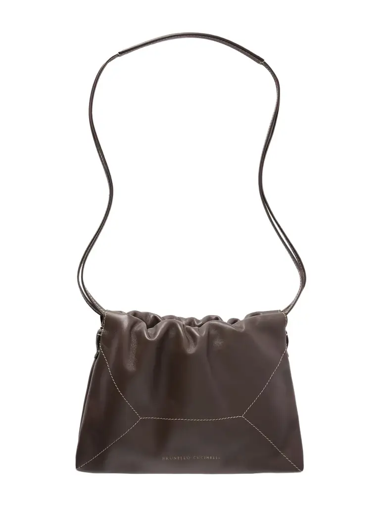 Brunello Cucinelli Embellished Leather Shoulder Bag