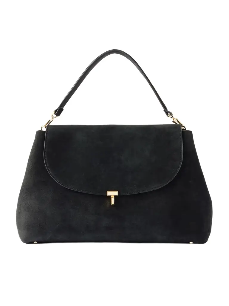 TOTEME T-lock Suede Shoulder Bag