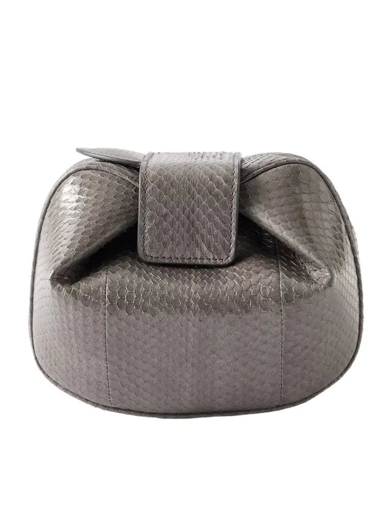 Gabriela Hearst Soft Demi Snake-effect Leather Clutch