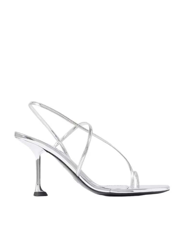 Proenza Schouler Tee Mirrored-leather Slingback Sandals
