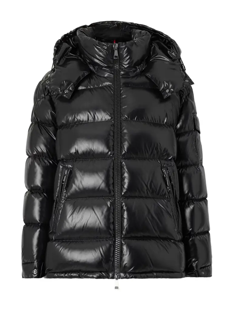 Moncler Maire Hooded Quilted Glossed-shell Down Jacket