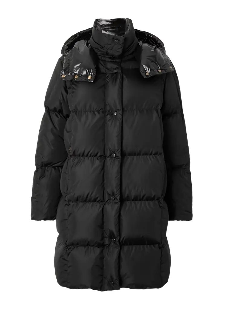 Moncler Appliquéd Hooded Shell Down Coat