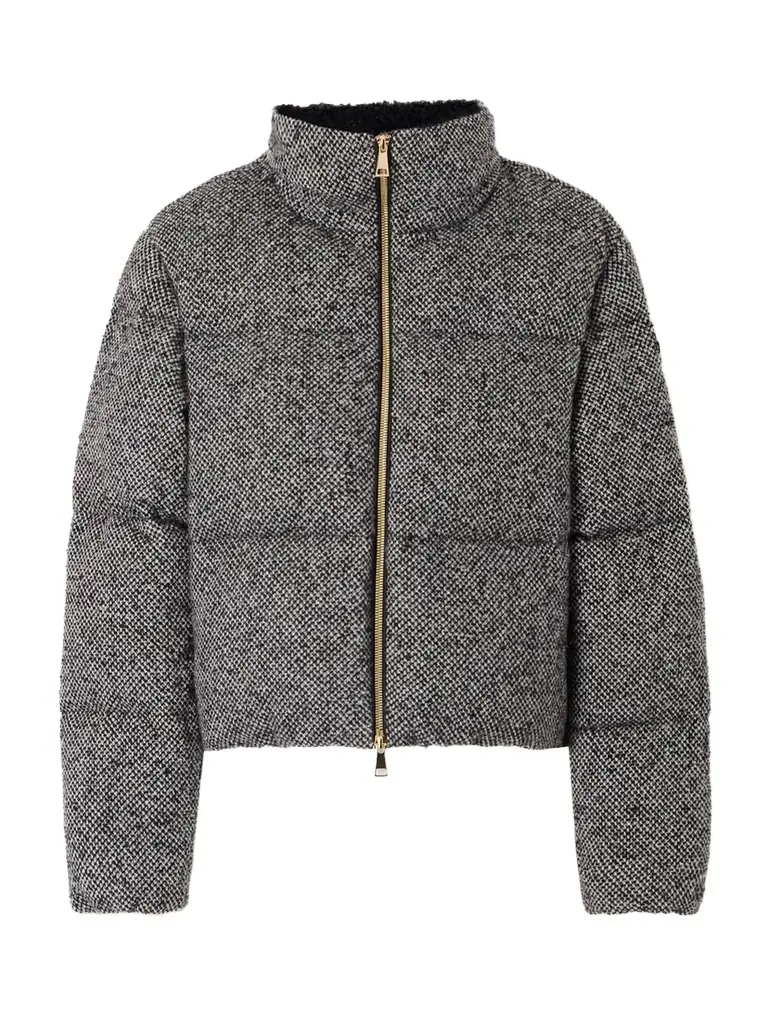 Moncler Brezesse Quilted Wool-blend Bouclé Down Jacket